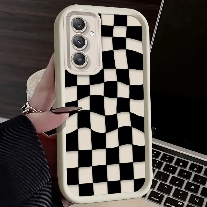 Stylish Black and White Checkered Phone Case