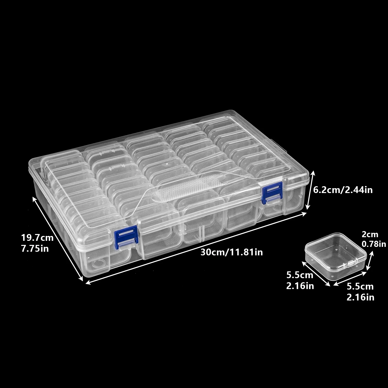 1 Set 45 Grid Small Bead Organizers, Bead Storage Containers Portable Organizer, Storage Gift Diamond Painting Stone Beads