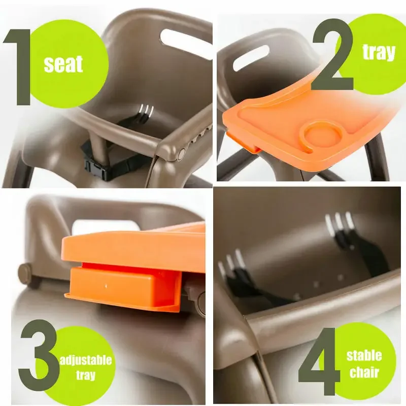 Chidlren Feed Chair For Dinning, Baby Highchair With Adjustable Tray, Can Use At Home Or Hotel