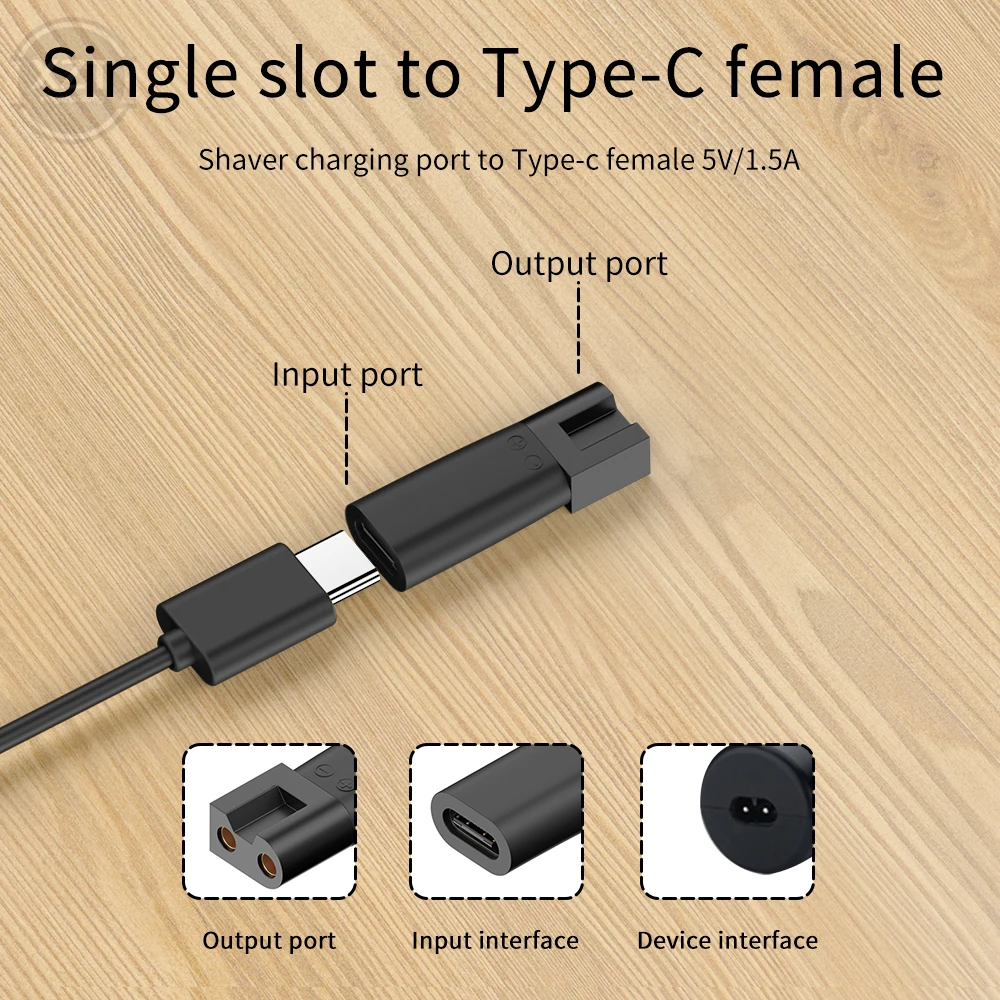 Universal DC Power Plug 5V/1.5A Male To C Tail Female