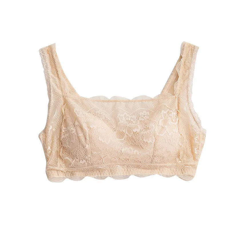 Thin Genuine Silk Bra Without Steel Ring Anti Slip and Light Wrapping Sexy Lace Bra Mulberry Silk Fashion Underwear