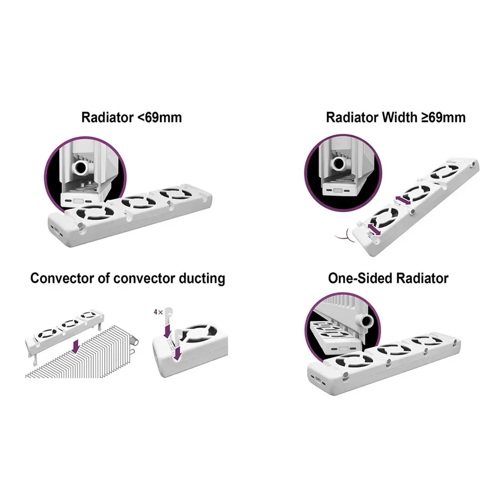 5.0 Radiator Fan For Smart Radiator Booster Extension Set Ventilator Fan 100-240V 50/60Hz AC 350MA DC 5V 1A UK regulation