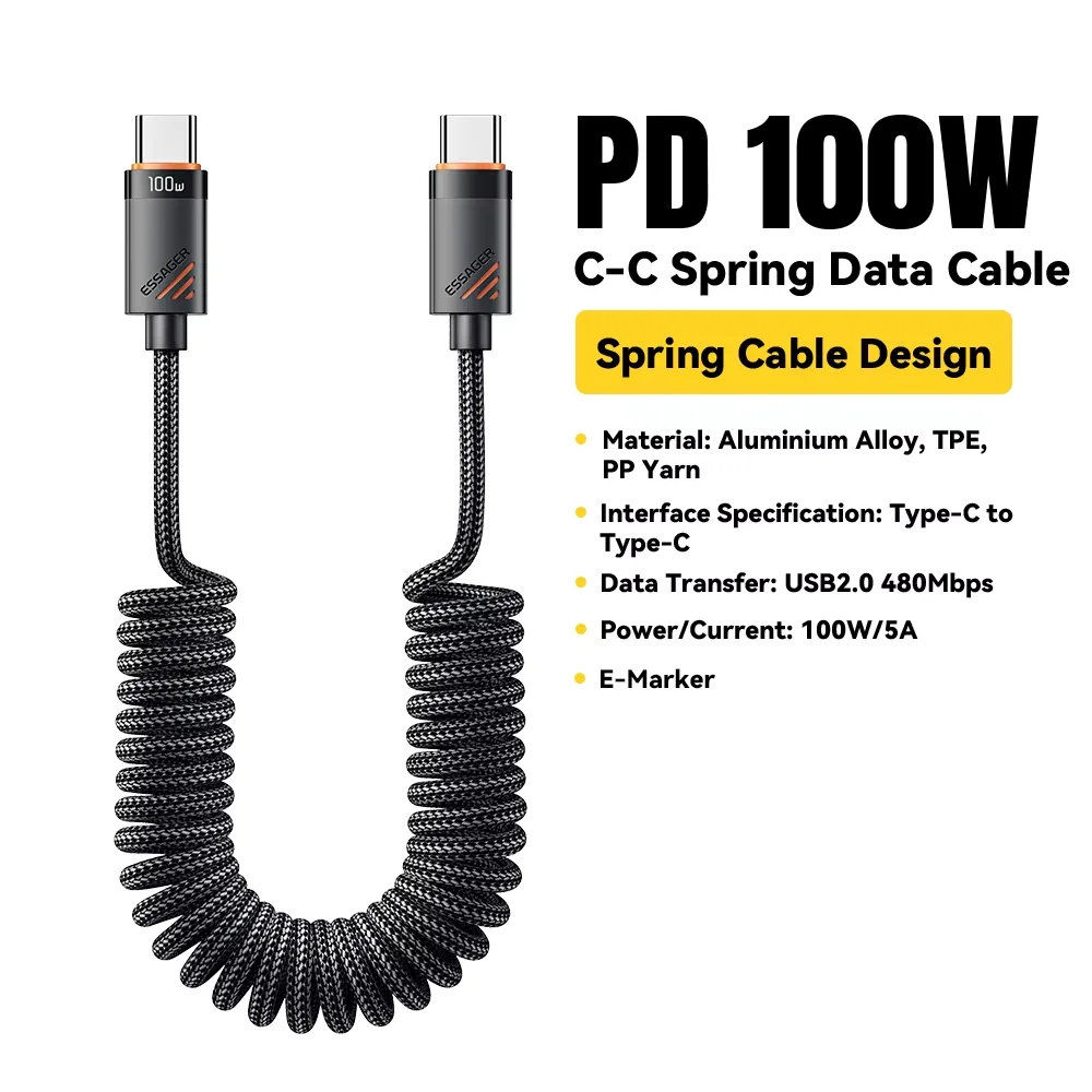 ตัวเลือกสินค้า ชาร์จเร็ว 100W USB-C สำหรับ iPhone iPad MacBook