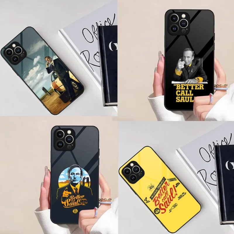 Better Call Saul Funda De Teléfono Para Iphone 14 Pro, 12, 11, 13 Mini, Xr, Xs, X, Max, 8, 7, 6 Plus, Se 2023, Cubierta Trasera De Cristal