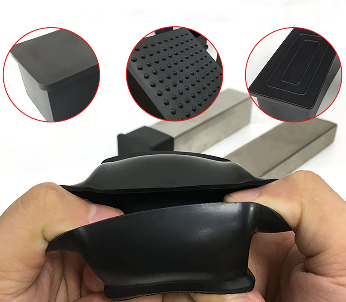 

Black Square Tube With Plastic Stainless Pipe Plug Foot Pad Steel Pipe Cap Plug Seat Foot Cover Sealing Cover
