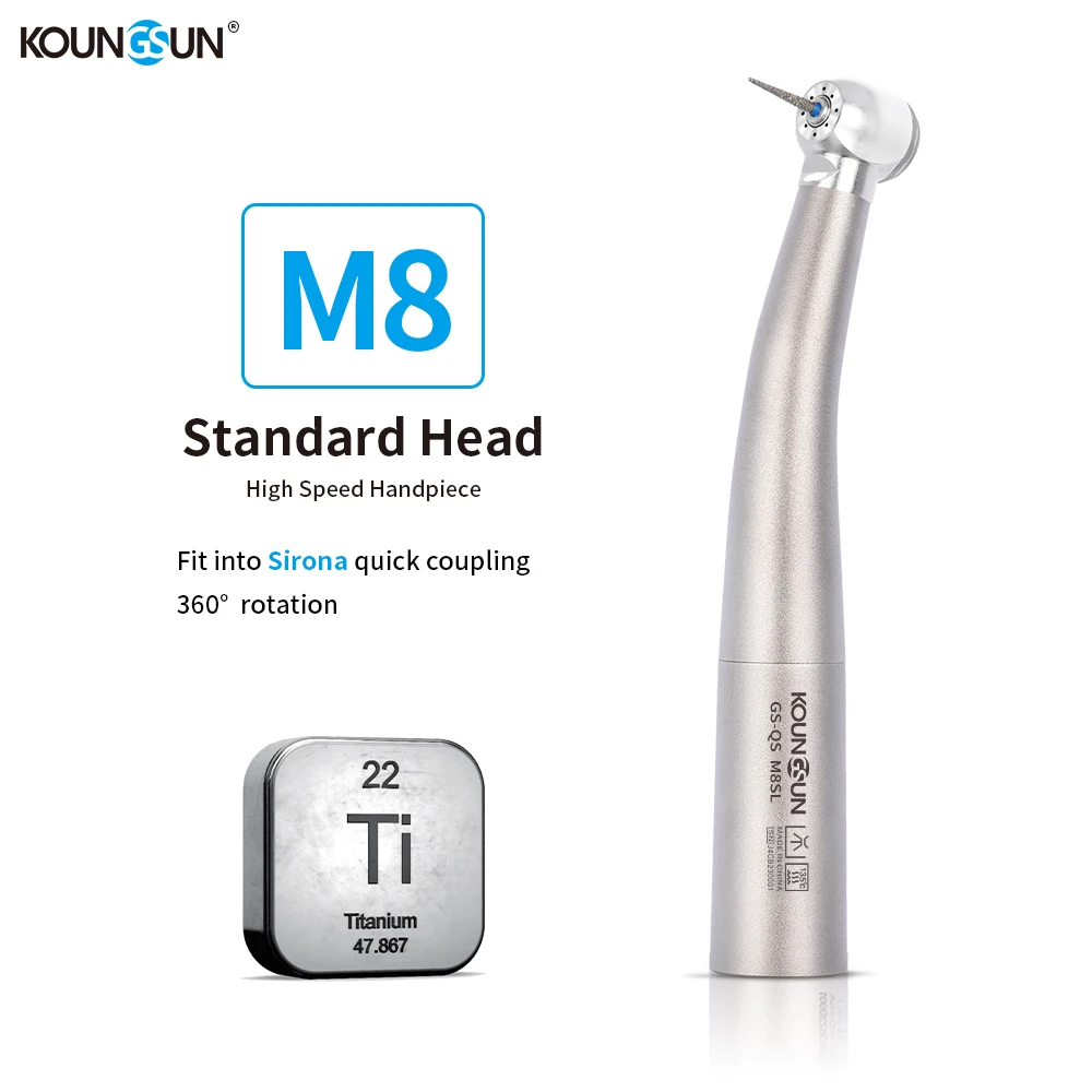 

Fit Sirona Coupling Dental Fiber Optical LED Quick High Speed Handpiece with Pure Titanium Body