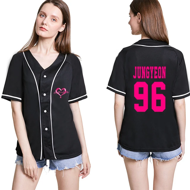 Kpop Twice Baseball Jersey Tzuyu Mina Momo Sana V Neck Hip-Hop Women Girl T- Shirt - AliExpress