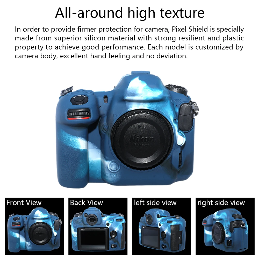 Pixel D500 Dslr Dslr Silicone Protetor para Câmera Nikon Tampa Macia Armadura Silicone - Image 2