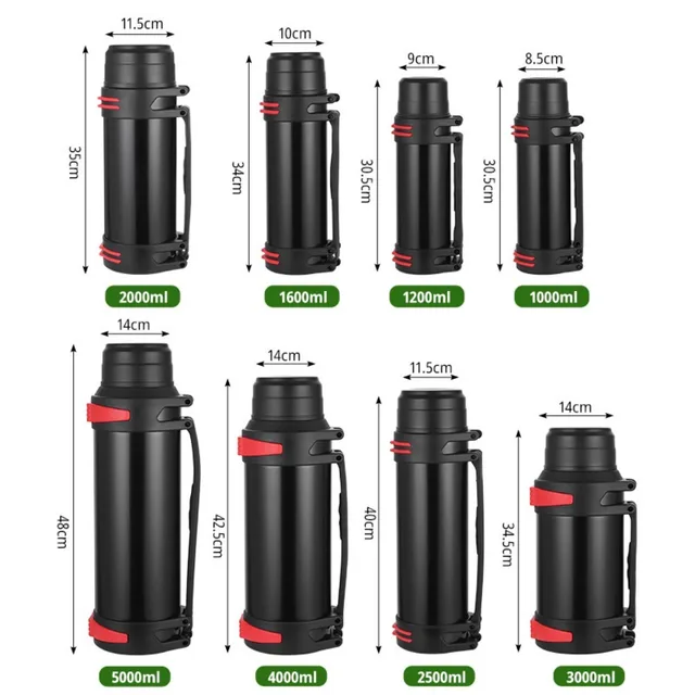Bouteille Isotherme en Acier Inoxydable, Grande Capacité, Isolée Sous Vide, Contenant l'Eau Chaude, Idéal pour les Voyages en Plein Air 6