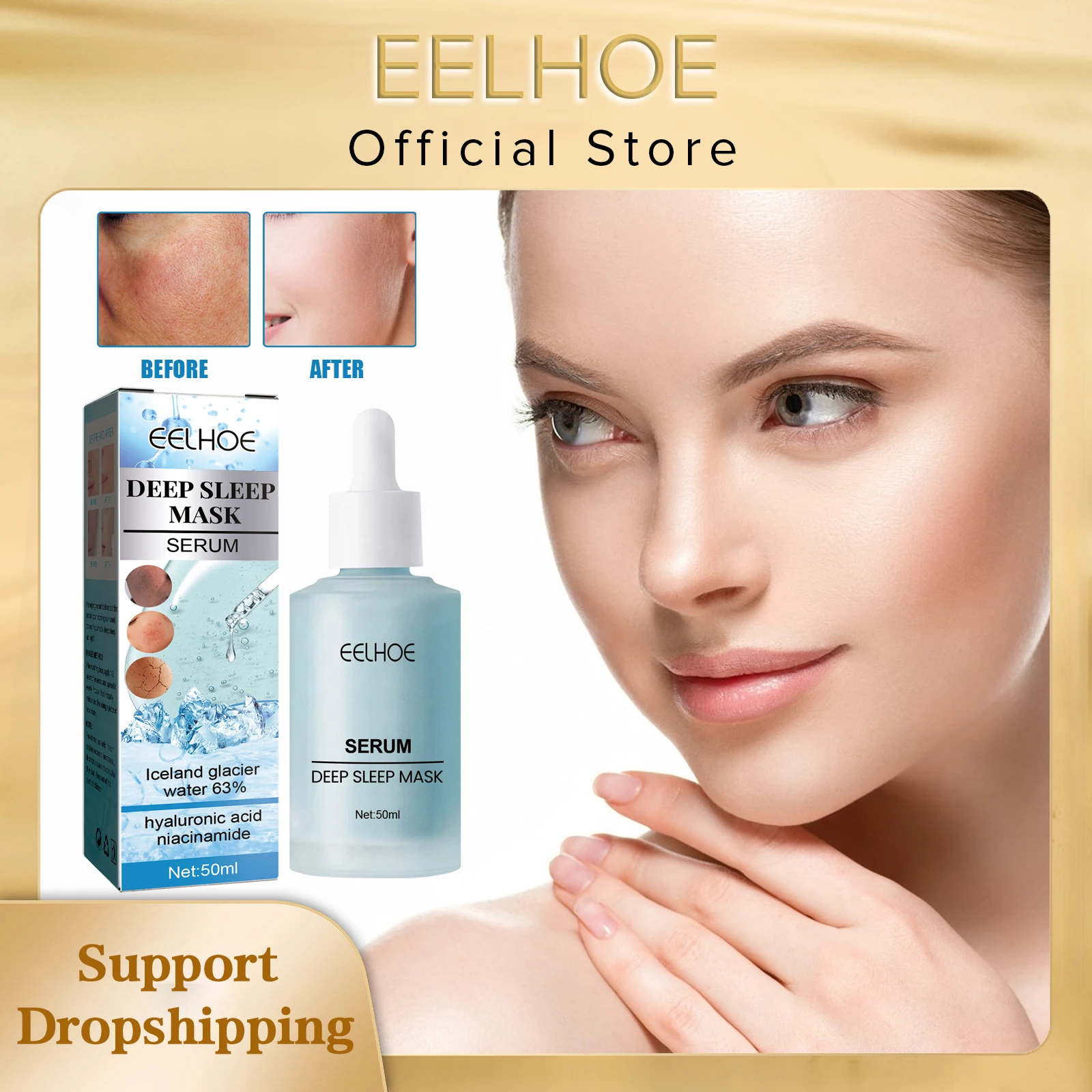Eelhoe Hyaluronic Acid Face Care Serum Moisturizing Brighten Essence