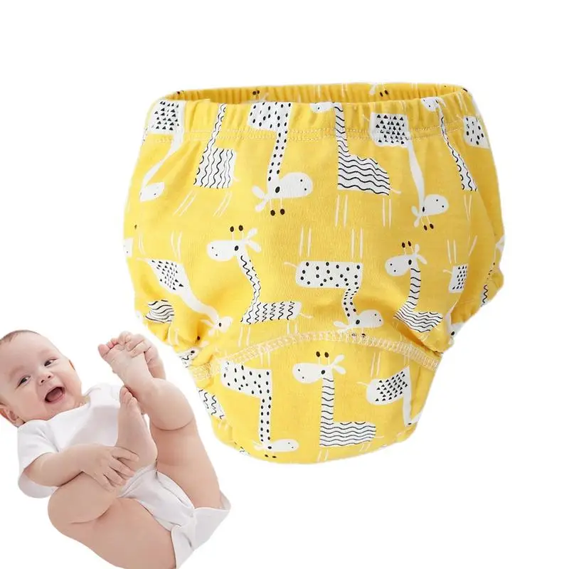 Potty Training Underwear 6-Layers Breathable Cotton Toddler Potty Training Underwear Reusable Absorbent Waterproof