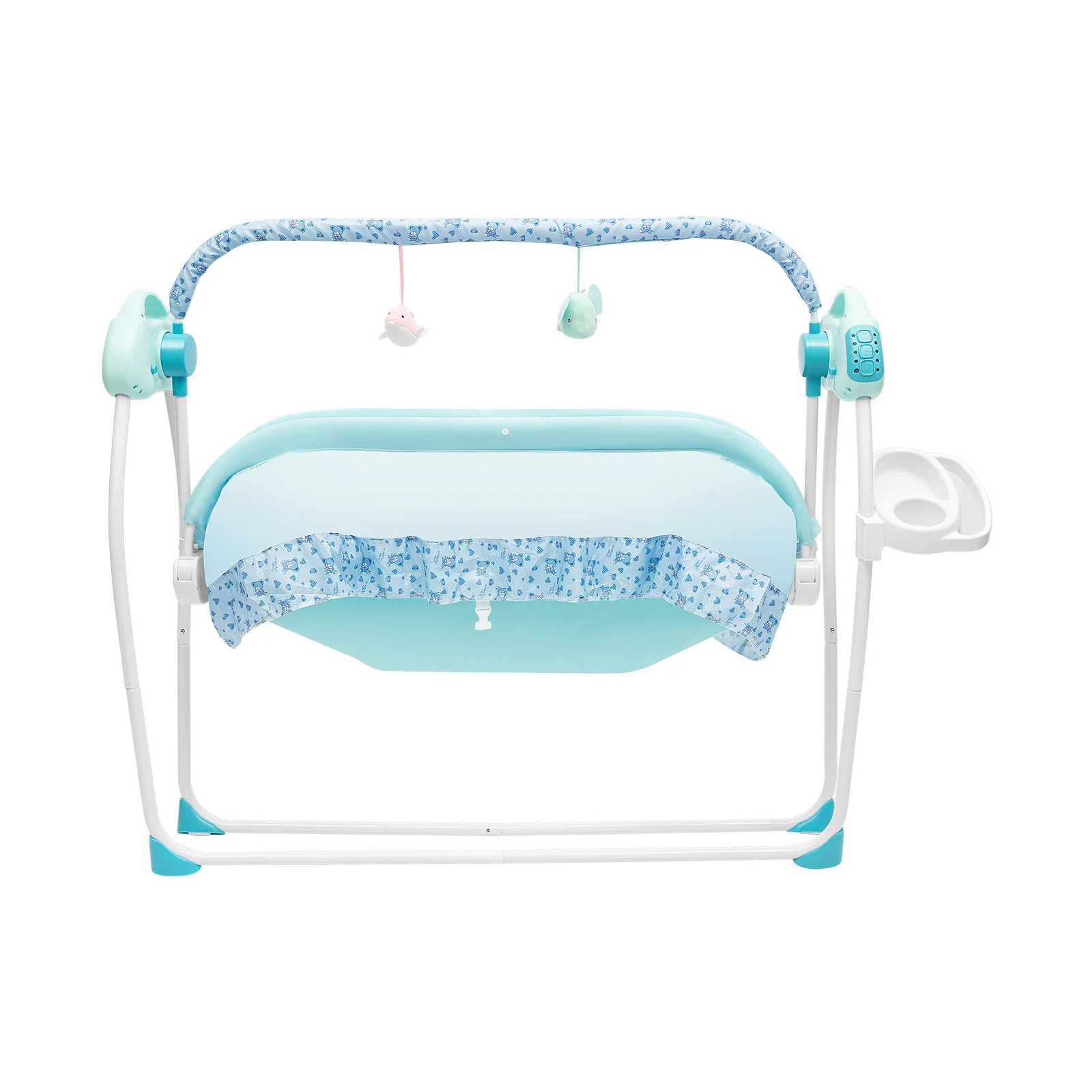 Electric Baby Cradle with Remote Control Foldable Bassinet for Newborns 5 Speed Swing Modes Bluetooth Music Timer Sleep Aid S0c6b9a1e444547b692dcde84ae2be2fdC