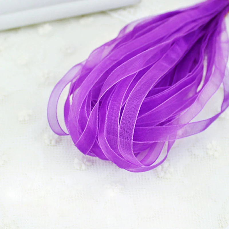 (40 meters/pack) 1/4''(6mm) Organza Ribbons Wholesale Gift Wedding Christmas Decoration Wrapping ribbons Handmade DIY