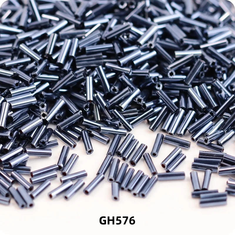 Colorful Glass Straight Tube Beads