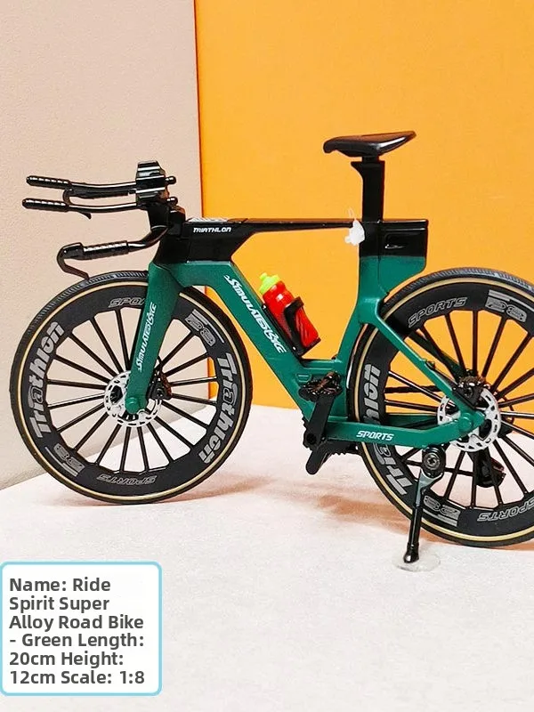 Super Alloy Bike Model Road Bicycle Simulation Ornament Boy Gift Leizai Middle Bike Soul Curve Handlebars Alloy Toy Car Colle...