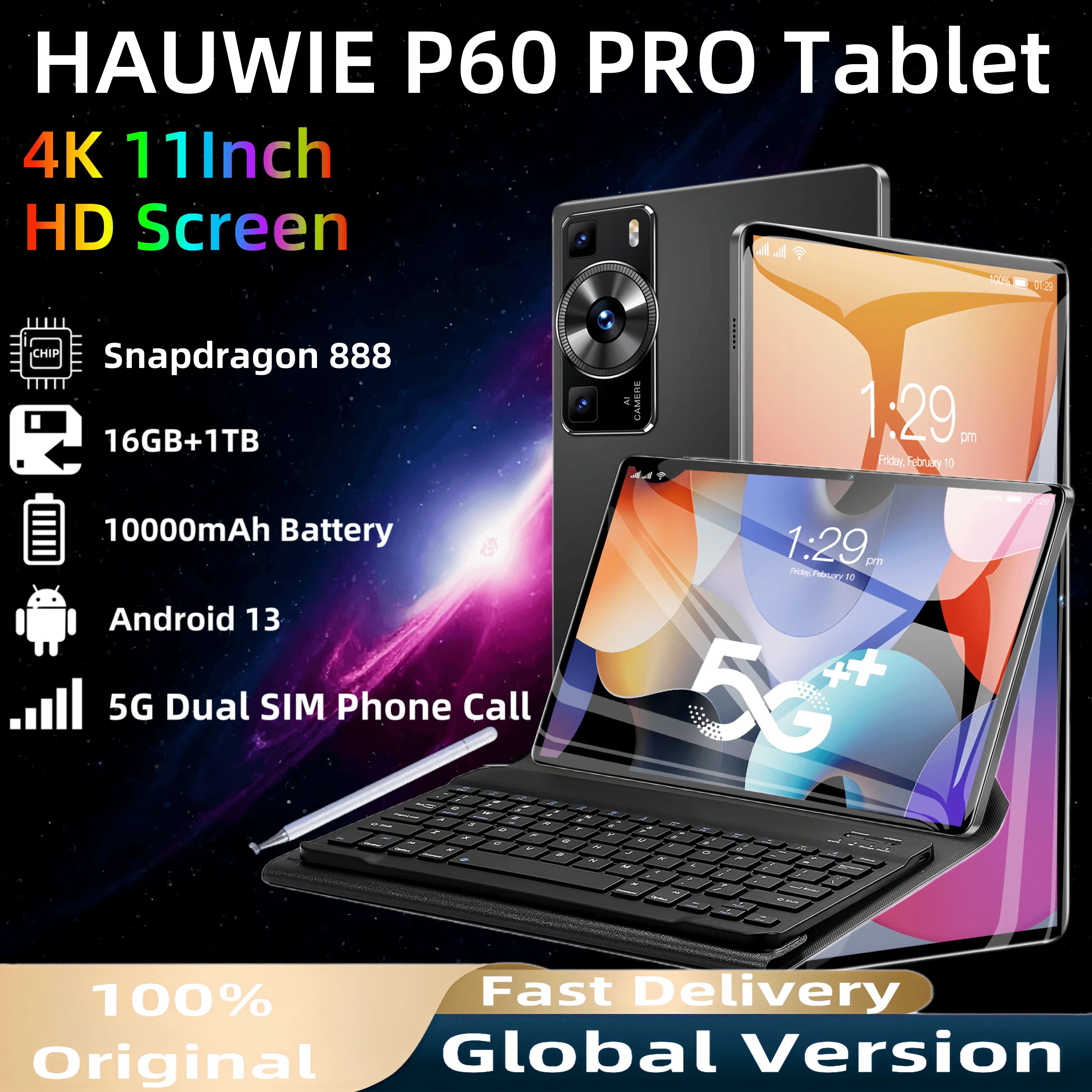 Планшет HAUWEI P60 Pro на Android 13