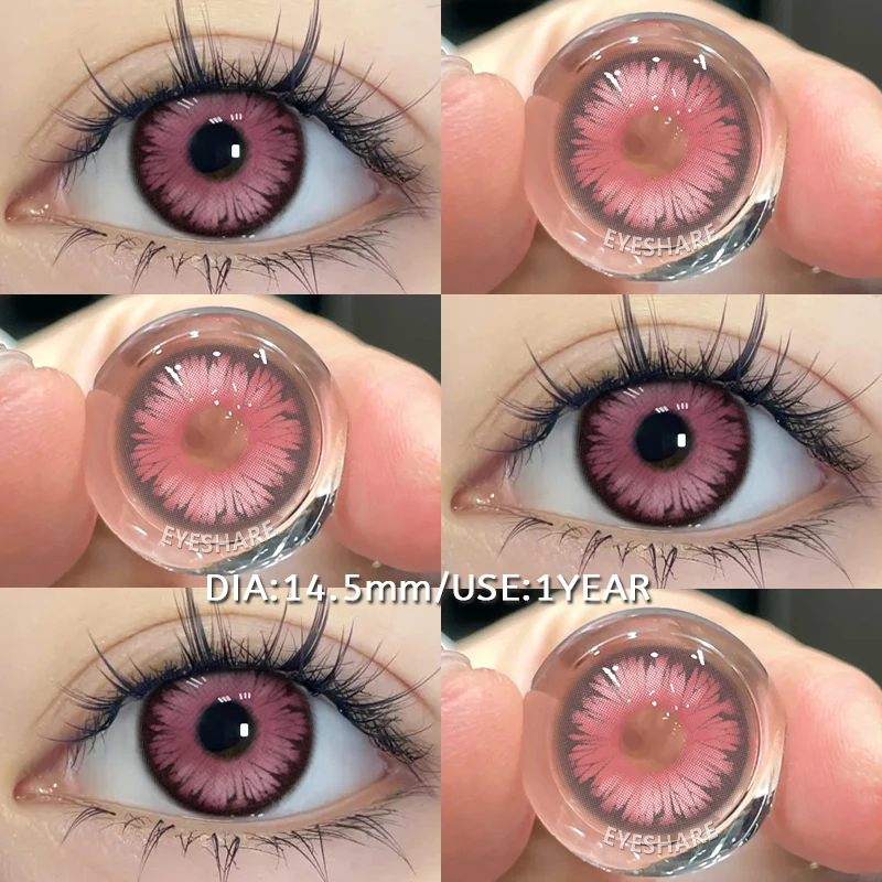 EYESHARE Rosa farbige Kontaktlinsen für Cosplay, lila Augenkontakte, 2 Stück, Cos-Zubehör für Party, farbige Kontaktlinsen, jährlich – Detail 28