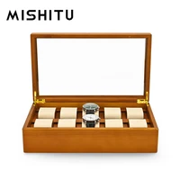 MISHITU Solid Wood Jewelry Box for Watch Bracelets  Premium Jewelry Storage Organizer 34*20*9.35CM Customizable Wooden Watch Box 1