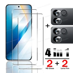 4 - in - 1 Fingerprint Unlock Screen & Lens Protector with Clear Glass - Honor Win (Full Clear)