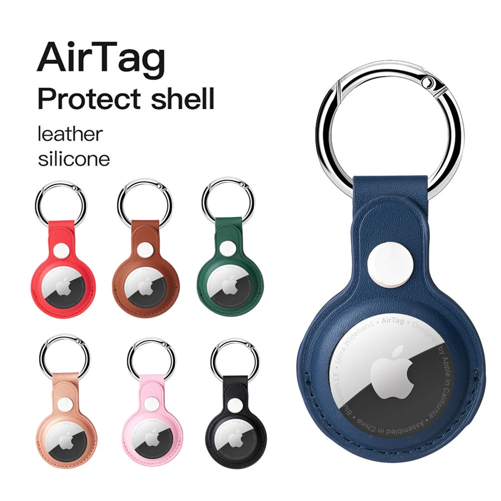 2020 new For AirTags Cover  Leather Protection Anti-Lost Protective Case For Apple Locator Tracker Cover
