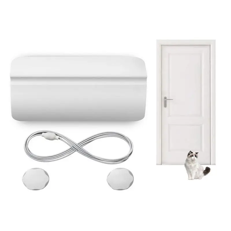 Cat Door Automatic Lockable Pet Dog Cats Door Dog Pet Opener With Adjustable Bungee Cord Safety Gate For Room cat door pet door
