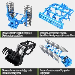 Remote Control Farming Tractor with Trailer - Interactive Farming Simulator Toy (Accessori set 2)