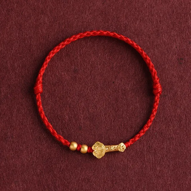 Bracelet classique en corde rouge porte-bonheur avec gourde, carpe koï, lotus et bois de pêche, bijou de mode pour femmes, hommes, couples, cadeau d'amitié, accessoire