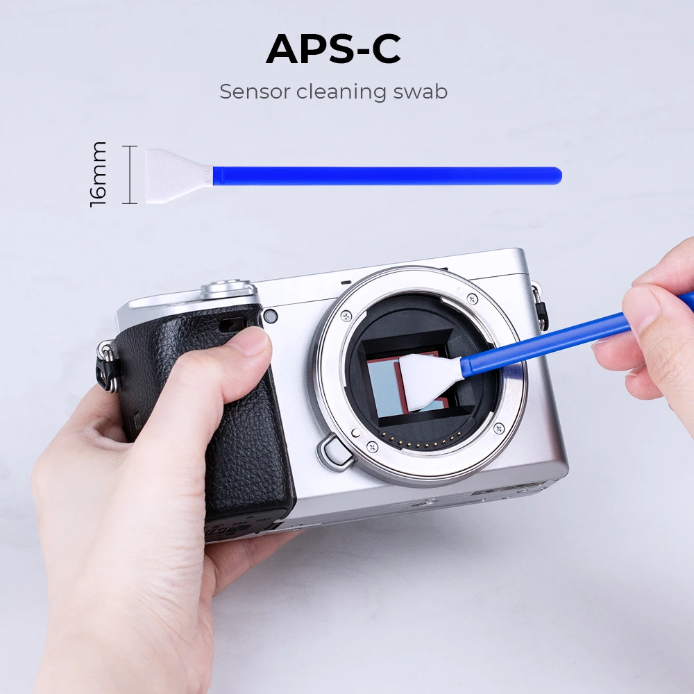 K&F Concept 20pcs Sensor Cleaning Swab Kit for DSLR and SLR Digital Cameras - 16mm APS-C and Full Frame CCD/CMOS Cleaning Description Image.This Product Can Be Found With The Tag Names Apsc camera sensor cleaning swabs, Full frame sensor cleaning kits, Sensor cleaning swab full frame