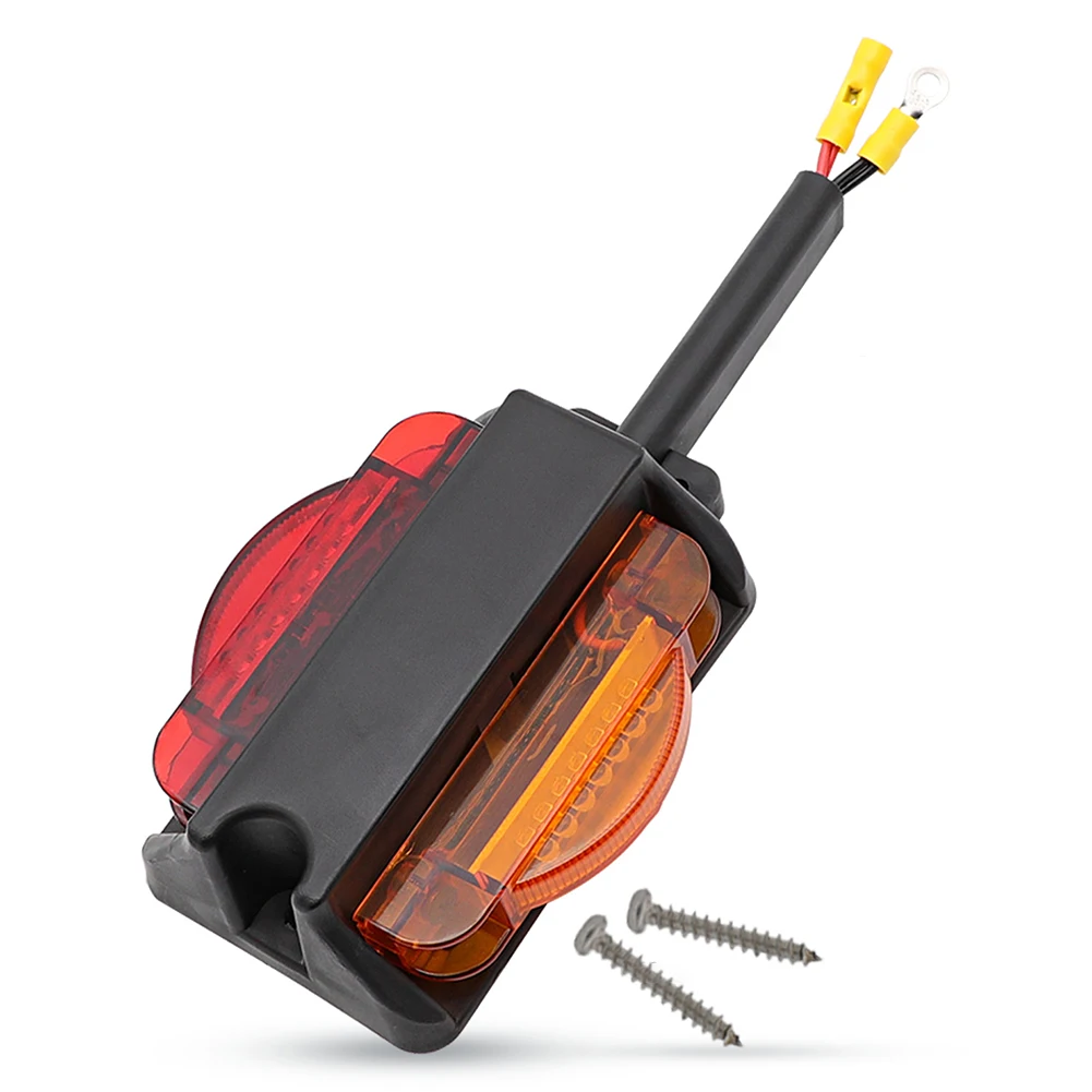 

2PCS 12V Truck Side Marker Lights PC&LED lamp beads Compatible With For All Most Truck Trailer Accessories Red Yellow LIGHT