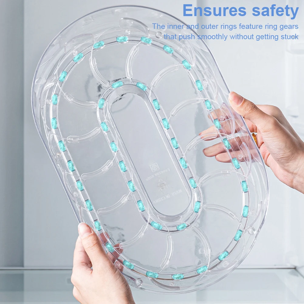 Kitchen Bottle Storage Rack for Bathroom Cabinet Fridge Vanity (Transparent)