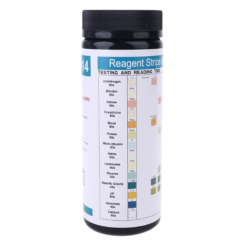 URS-14 100strips Urinalysis Reagent Test Paper Urine Test Strips Leukocytes Nitrite Urobilinogen Protein pH Ketone