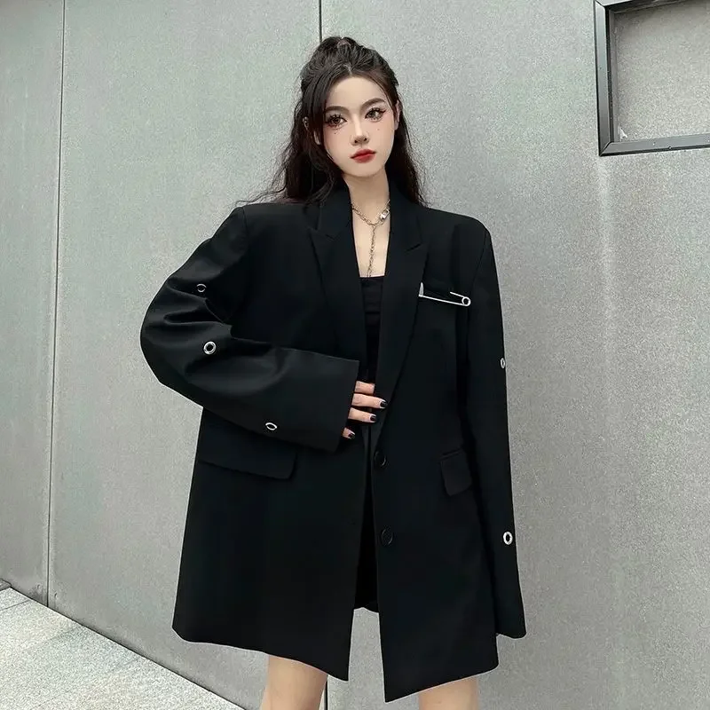 

UNXX Women Blazers Casual Cuffs Embroidered Suit Coat Office Lady Tops Fashion Outwear Female Jacket Spring Autumn 2023 Blazers