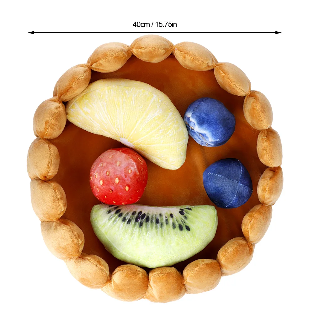 Fruit‑shaped Pillow for Dogs Cute Pets Pad Tart Bed Mat Kennel with Fruitshaped Pillow for Dogs Cats Keep Warm Pets Kennel