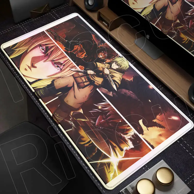 XXL Large Mousepad Vinland Saga 90x40CM Mouse Pad E-sports Gaming Keyboard Protector PC Accessories HD Computer carpet Desk Mat - Image 17