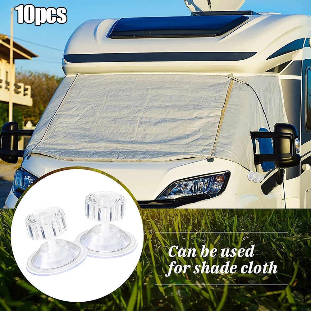 10pcs Camper Suction Cup Anchor Securing Hook High-Grip Awning Suction Cup Fixing Pads Caravan Motorhome Organiser Holders towel hook awning hooks