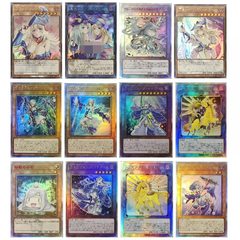 

Anime YU-GI-OH OFFICIAL CARD DECK Dark Magician Girl Knightmare Unicorn Tearalaments Kitkalos collection card Entertainment toys