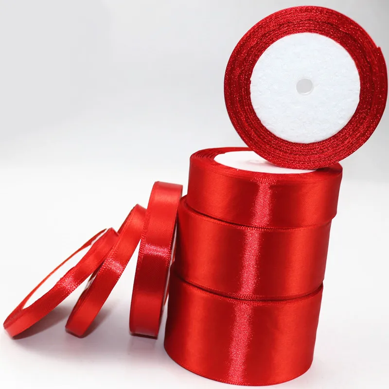 6-10-15-20-25-40-50mm Satin Ribbons 22Meters/Roll Wedding Birthday Party Christmas Halloween Gift Box Wrapping Ruban satin ribbons satin ribbon wrapping ribbon