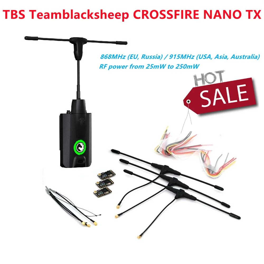 

TBS Teamblacksheep CROSSFIRE NANO TX 915 МГц, 868 МГц, 250 мВт, большой дальности, фоторазъем, радиочастотный модуль для радиостанций Frsky X-lite X9D Lite