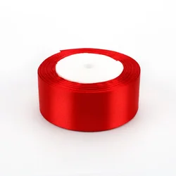 Elegant Red Satin Ribbon for Celebrations and Crafting (40mm Width)