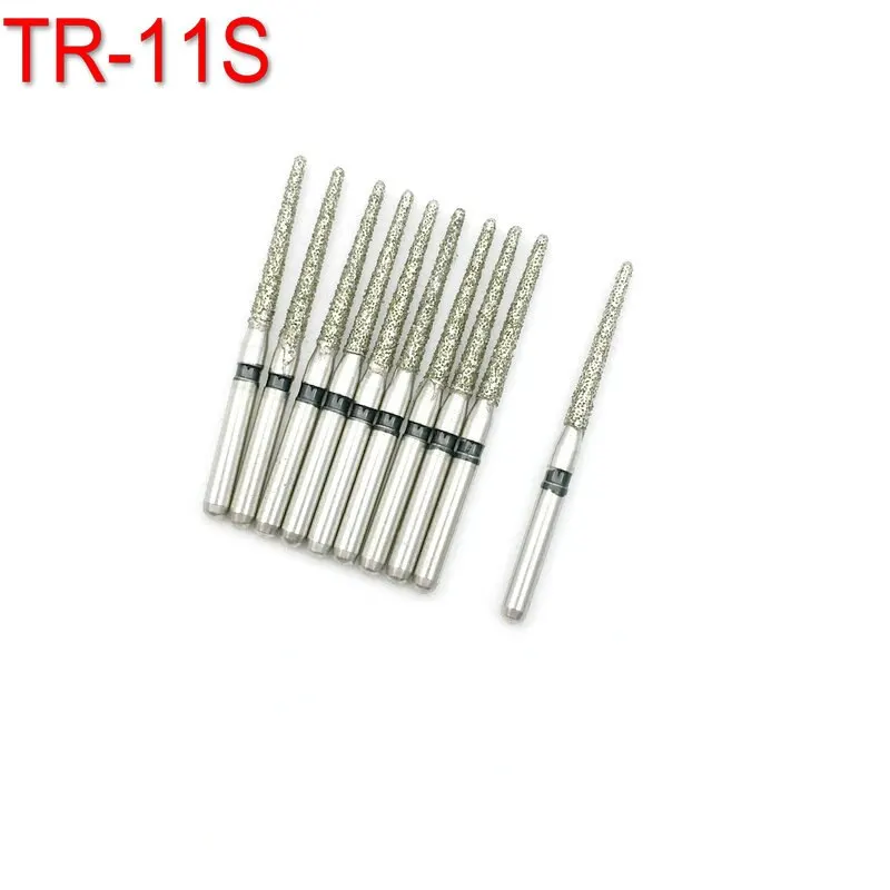 

10pcs Diamond Burs High Speed Drills Super Coarse Teeth Polishing Product Dental Lab Tools TR-11S