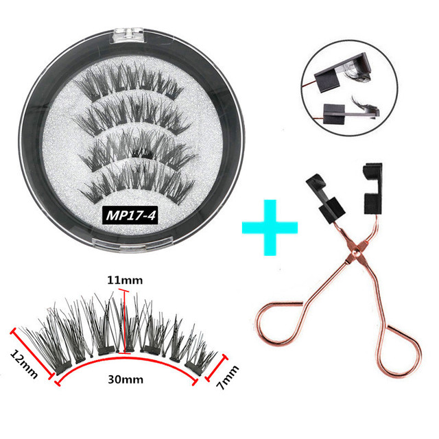 Pairs of Magnet Magnetic Eyelashes, Natural Handmade Mink hair, Reusable