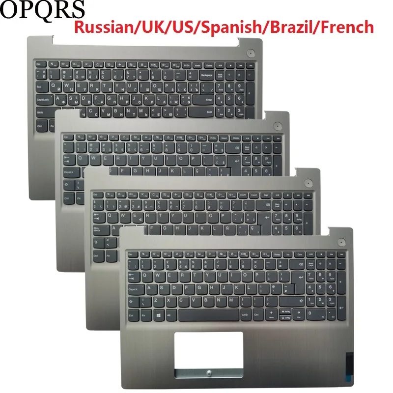 Teclado Portátil para Lenovo Ideapad Palmrest Upper Russo Eua Reino Unido Espanhol Brasil Francês 15ada05 15are05 15iml05 15iil05 15igl05
