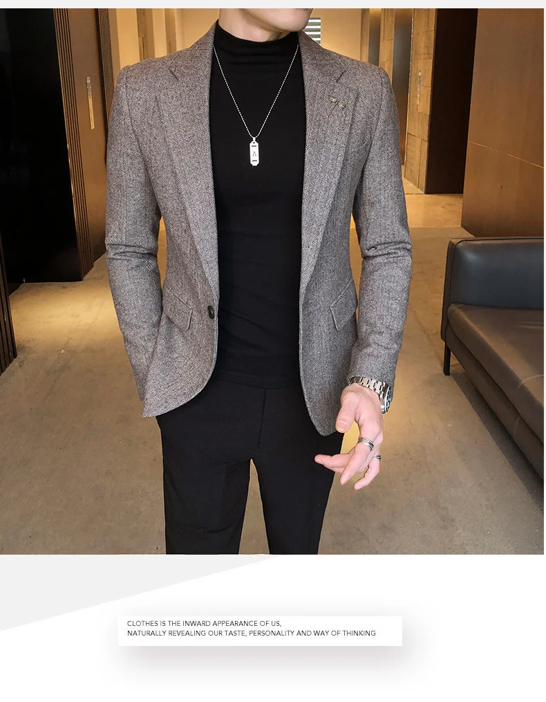 Suit Herringbone Designer Costume Mariage Homme Party Suits Tuxedo Groom Wedding Trajes De Hombre Para Fiesta Mens Blazer Jacket blazer for men wedding