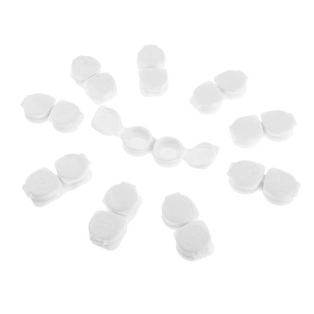Contact Lens Case Storage Soaking Mini Travel Eyecare Kit R Marked 10 Pcs