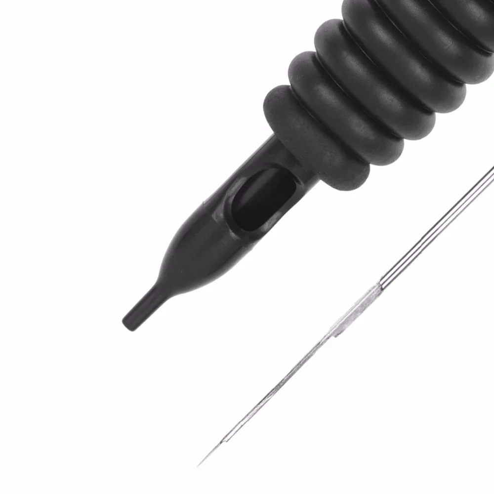 Tattoo Needles 10pcs Sterile RL/RS/M1/M2/F Disposable Nozzle Needle Tube and Tips Grip Gun Supplies Machine