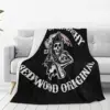 SOA Sons Of Anarchy Blanket Flannel Lightweight Throw Blankets Sofa Throw Blanket For Couch Bedding Office Throws Bedspread 2