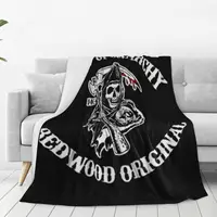 SOA Sons Of Anarchy Blanket Flannel Lightweight Throw Blankets Sofa Throw Blanket For Couch Bedding Office Throws Bedspread 2