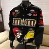 American Cartoon Embroidery Men Baseball Jacket Unisex Spring Autumn vintage Fashion Crand Loose Jacket motorcycle Printing Coat 2