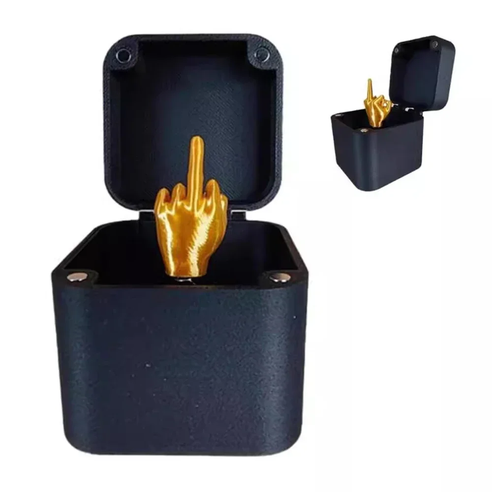 Gift Box Middle Finger Surprise Christmas Prank Gift for Offices Desk Home Decor Toys