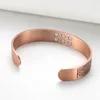Vintage Pure Copper 18Pcs 3500 Gauss Strong Magnetic Therapy Open Cuff Bracelet 6